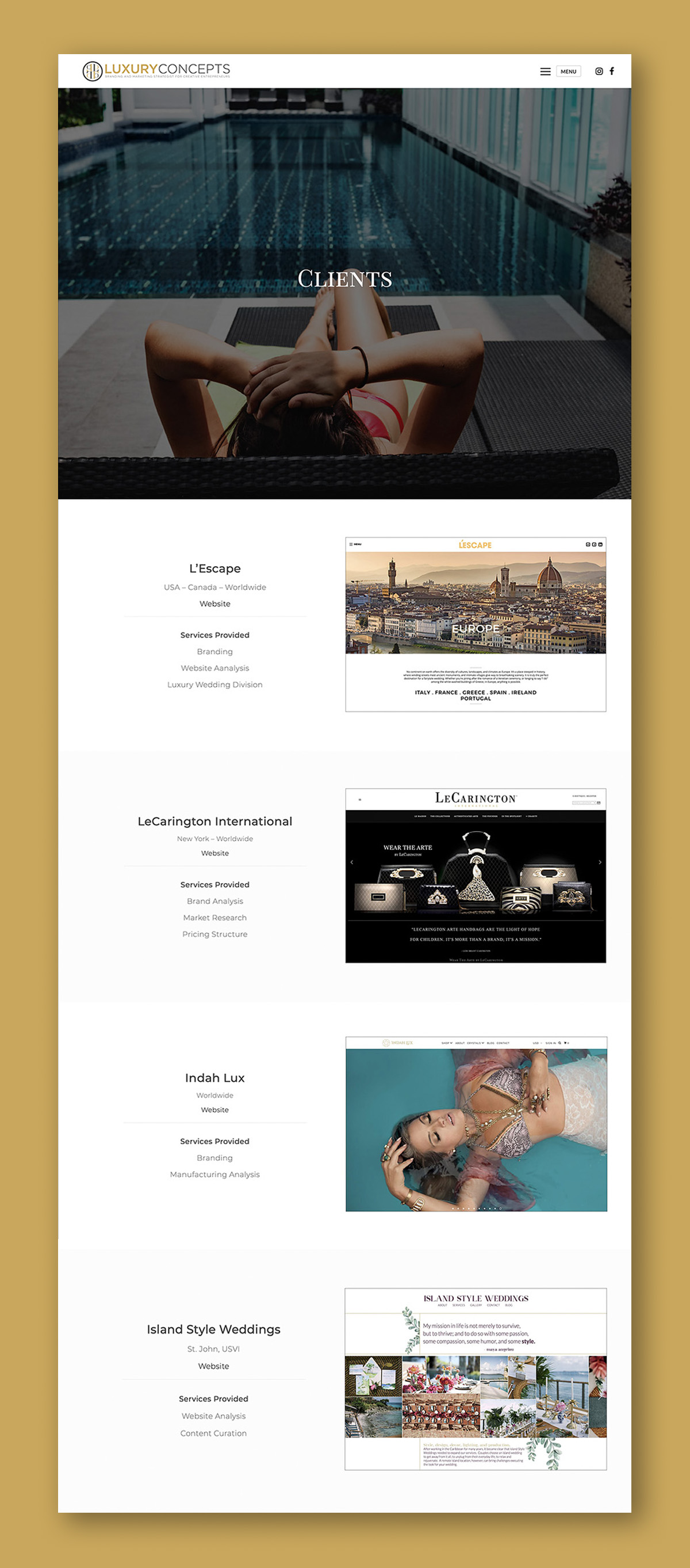 Luxury Market & Industry - Logo, Branding & Web Design - Brand Style Guide - Palm Island Creative