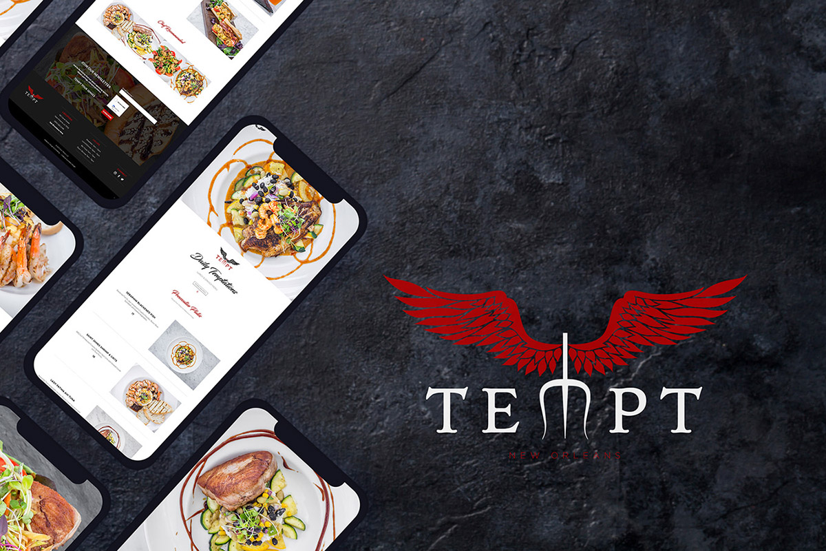 Web Design, Brand Development & Professional Photography for Restaurants - Tempt - Palm Island Creative
